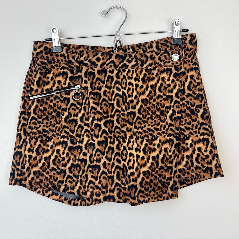 Zara Leopard Print Skort in Brown and Black